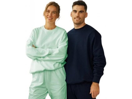 Organická unisex bavlněná mikina bez kapuce s Fairtrade cetifikací (Barva černá, Velikost 3XL)