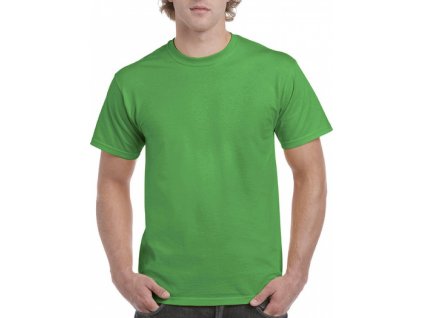 Vysokogramážové bavlněné bezešvé triko Gildan Hammer 200 g/m, zelené