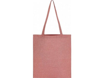 Taška s dlouhými uchy ze směsi recyklovaných materiálů 38 x 42 cm (Barva černá melír)