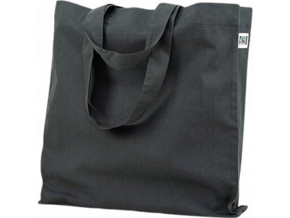 Maxi oversize plátěná taška s fairtrade certifikací (Barva černá, Velikost 49 x 50 cm)