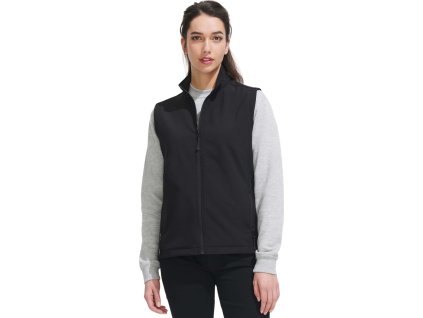 Dámská softshellová vesta bodywarmer s fleecovou podšívkou (Barva černá, Velikost L)