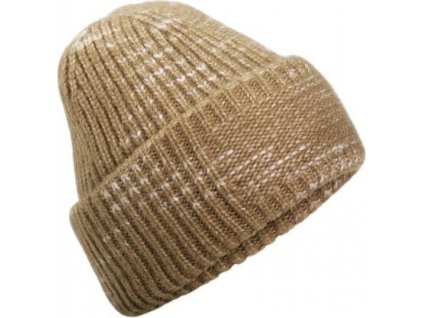 Pletená ohrnovací čepice s manžetou na výšivku (Barva Cloudy Haze)