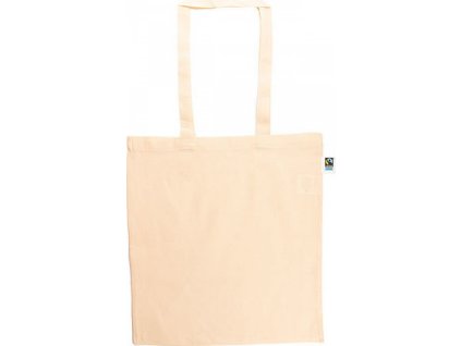 Lehká bavlněná Fairtrade taška s dlouhými uchy (Velikost 38 x 42 cm, Barva Natural)