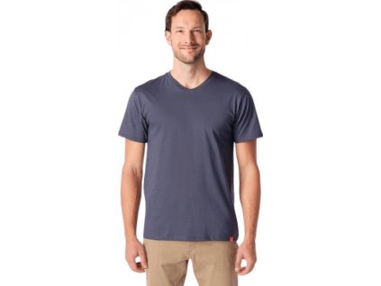 Bavlněné triko CityZen Bondy s výstřihem do véčka (Barva Černá-černá, Velikost 4XL)