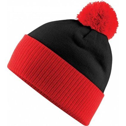 Dvoubarevná čepice Snowstar® s bambulí Beechfield