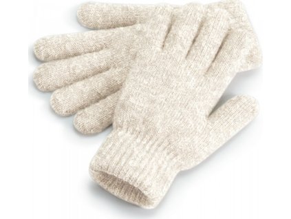 Rukavice z luxusní příze a se žebrovanými manžetami (Barva šedá melír)