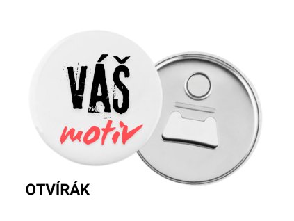 Placka s otvírákem a magnetem, 65 mm