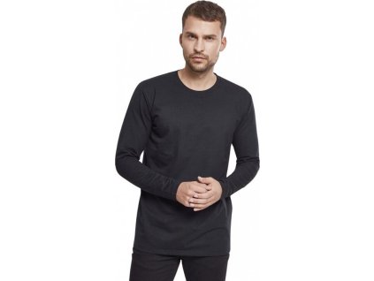 Strečové froté tričko Urban Classics s dlouhým rukávem (Barva černá, Velikost 3XL)