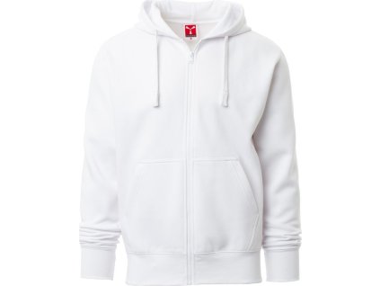 Mikina Portland s plastovým skrytým zipem (Barva bílá, Velikost 3XL)