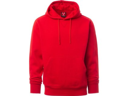Pánská mikina Toledo s véčkovým prošíváním pod krkem (Barva červená klasická, Velikost XXS)