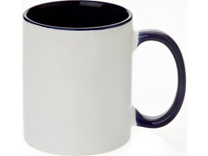 Hrnek bílý - vnitřek a ucho modré AveTech