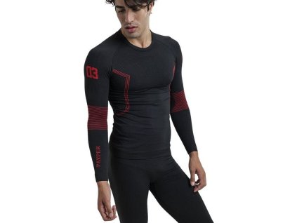 Pánské termo triko Pro s dlouhým rukávem s vyšší gramáží 280 g/m (Barva ČERNÁ, Velikost XXL/3XL)