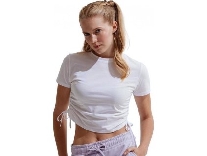 Crop top s nastavitelným bočním zřasením (Barva černá, Velikost L)
