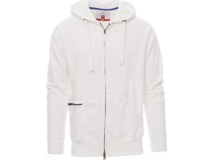 Pánská mikina Hawaii+ s kapucí a se skrytým celozipem (Barva bílá, Velikost 3XL)