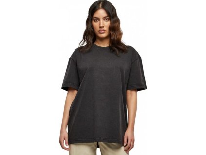 Dámské pevné oversize triko se sepraným efektem 220 g/m (Barva šedá, Velikost 3XL)