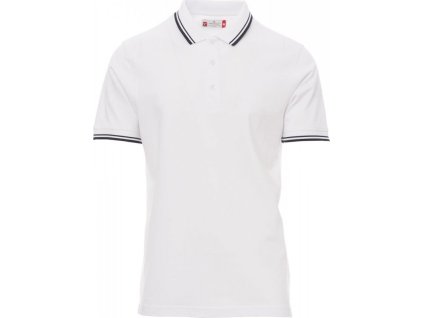 Polokošile Skipper s kontrastním lemováním (Barva bílá - žlutá neonová, Velikost 3XL)