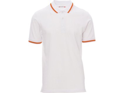 Polokošile Spain s trikolórou u krku a na rukávech (Barva bílá, Velikost 3XL)