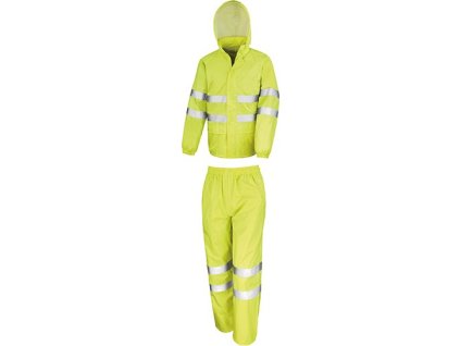 Reflexní nepromokavá kombinéza HI-VIS s PVC povlakem (Barva žlutá fluorescentní, Velikost XXL)