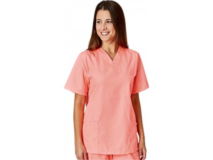 Dámská pracovní tunika do véčka s bočními průduchy (Velikost XS, Barva modrá světlá)