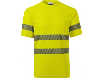 Hi-Vis rychleschnoucí tričko se segmentovými retroreflexními pruhy (Velikost S, Barva reflexní žlutá)