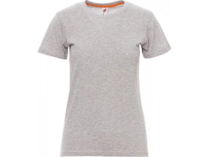 Dámské tričko SUNSET LADY MELANGE s kulatým výstřihem (Velikost XS, Barva šedá melange)