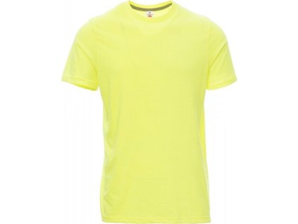 Pánské tričko SUNSET FLUO s kulatým výstřihem (Velikost XS, Barva žlutá fluorescentní)