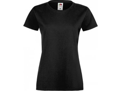 Dámské měkčené tričko Sofspun 100% měkčená bavlna (Velikost XS, Barva černá)