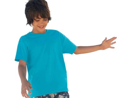 Dětské tričko Valueweight T 100% bavlna Fruit of the Loom (Velikost 104, Barva modrá azurová)