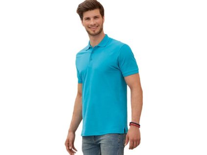 Pánská polokošile Premium 100%, bavlna 180g/m (Velikost S, Barva modrá azurová)