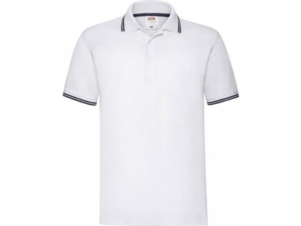 Bavlněné polo s kontrastními proužky na límci a rukávech, 180g/m (Barva Black/White, Velikost XXL)