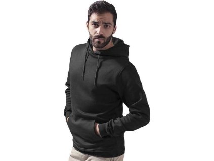 Teplá mikina Build Your Brand s kapucí a kapsama, 70% bavlna (Barva hnědá, Velikost 3XL)