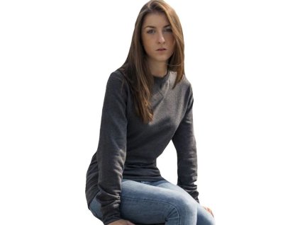 Teplé dámské tričko s dlouhým rukávem Build Your Brand 210 g/m (Velikost XS, Barva černá)