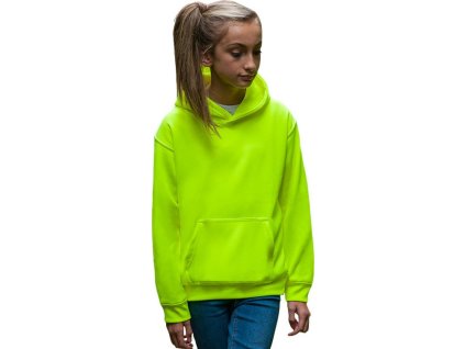 Dětská zářivá mikina Just Hoods (Barva zelená electric, Velikost 3-4 roky)