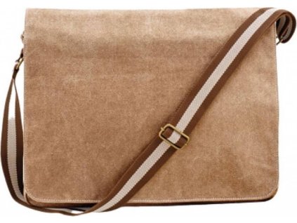 Vintage plátěná brašna přes rameno Quadra 14 l (Barva černá vintage, Velikost 40 x 30 x 12 cm)