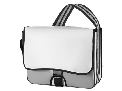 Brašna s pruhovaným popruhem přes rameno Lorrybag® Eco 2 Halfar white