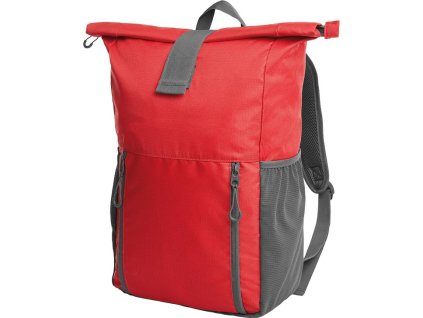 Batoh Courier se zesíleným dnem a přední kapsou Halfar červená