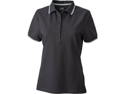 Dámské slim-fit polo tričko s krátkým rukávem Coldblack (Velikost S, Barva černá - bílá - šedá)