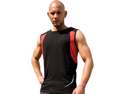 Lehké sportovní tílko Spiro s reflexními prvky (Velikost S, Barva modrá azurová - šedá)