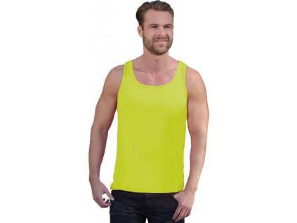 Pánské funkční tílko na běhání Running Vest (Barva žlutá fluorescentní, Velikost L)