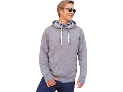 French Terry unisex mikina s kapucí a dvěma šňůrkami (Barva černá, Velikost L)