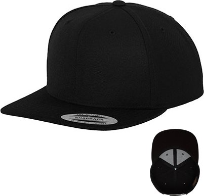 Flexfit Klasická kšiltovka Snapback s plastikovým zapínáním Barva: černá - černá, Velikost: Youth FX6089M