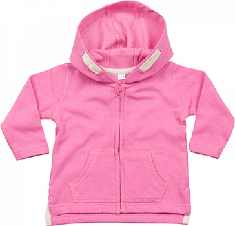 Babybugz Kabátek s kapucí pro miminka z měkkého materiálu Barva: Růžová, Velikost: 6-12 měsíců BZ32