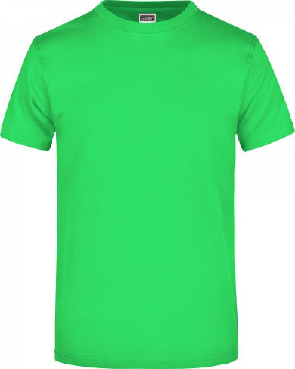James & Nicholson Pánské základní triko ve vysoké gramáži 180 g/m bez bočních švů Barva: Limetková zelená, Velikost: S JN002
