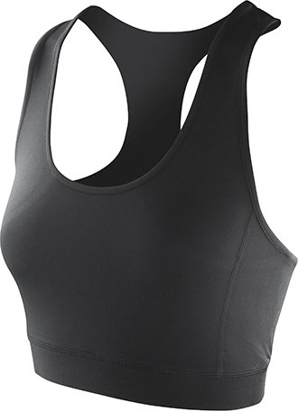 SPIRO Měkký rychleschnoucí top Quick Dry Softex s plochými švy Barva: Černá