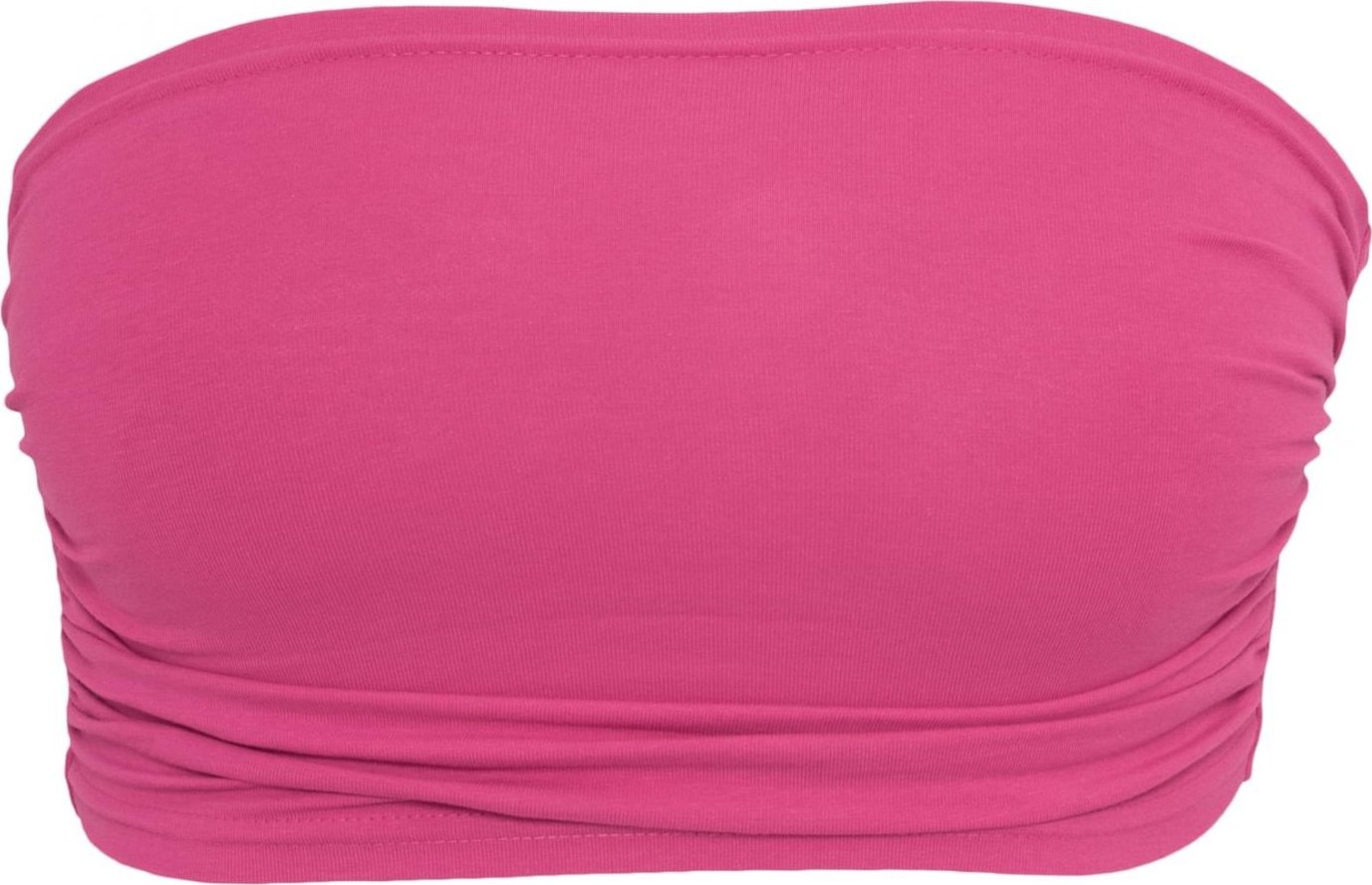 Příjemný bavlněný Bandeau top s elastanem Urban Classics Barva: Fuchsiová, Velikost: XL