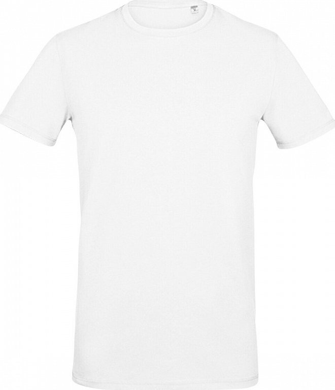Levně Sol's Pánské vypasované slim-fit tričko Millenium 5% elastan 190 g/m Barva: Bílá