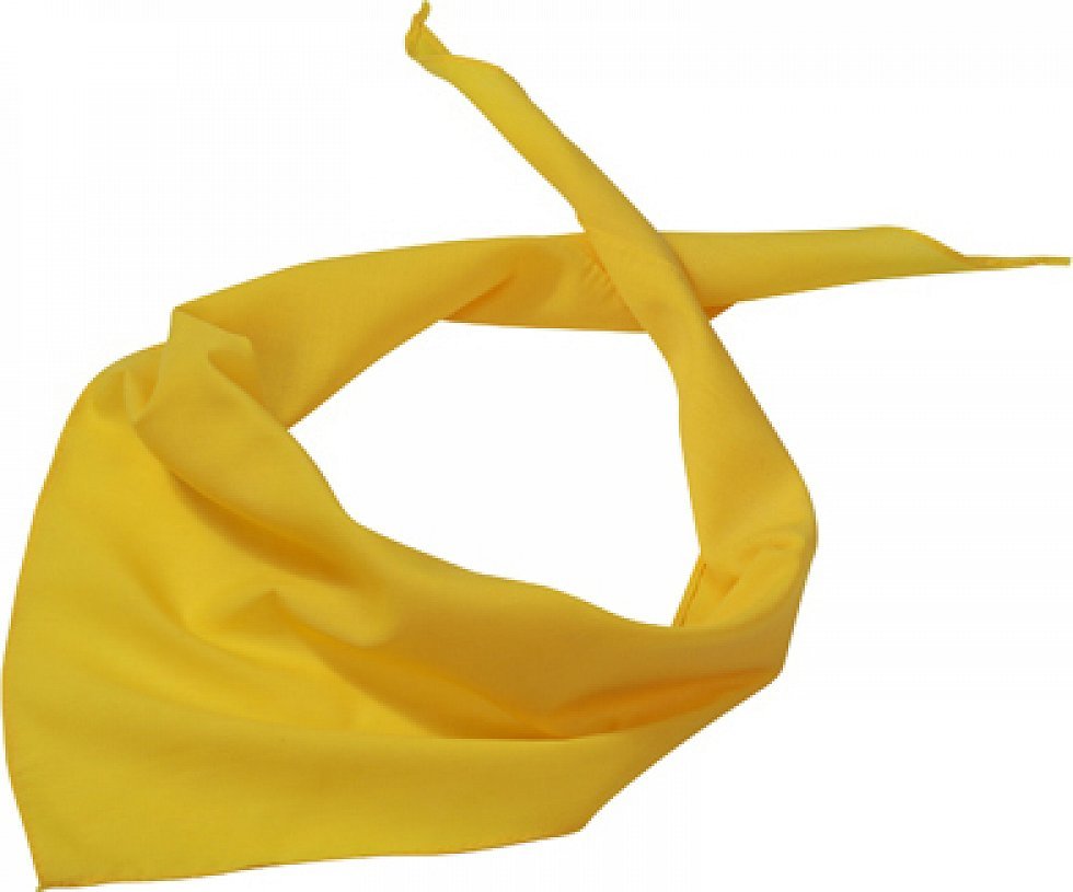 Myrtle beach Multifunkční trojúhelníkový šátek 97% polyester, 3% bavlna, 85 x 40 cm Barva: žlutá sluneční MB6524