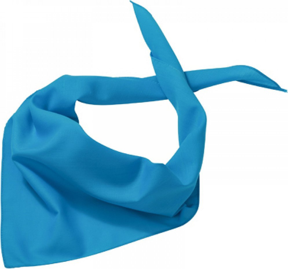 Myrtle beach Multifunkční trojúhelníkový šátek 97% polyester, 3% bavlna, 85 x 40 cm Barva: modrá tyrkysová MB6524