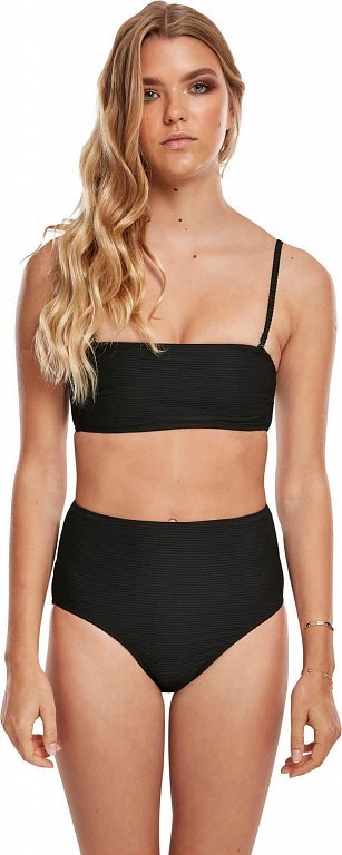 Levně Bandeau bikiny s vysokým pasem Urban Classics Barva: Černá
