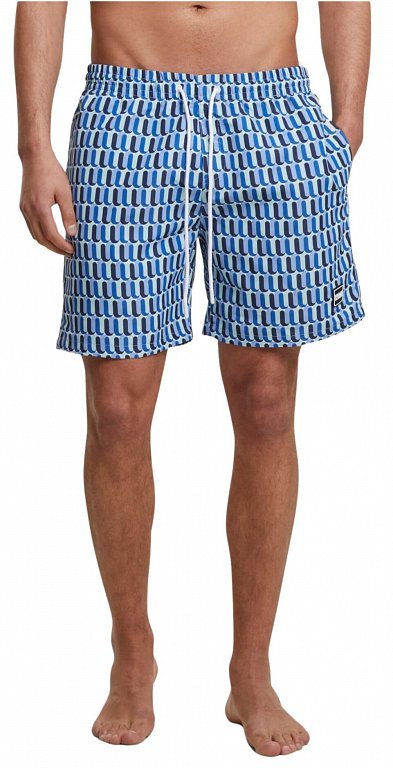 Pánské šortky na plavání se vzorem Urban Classics (22 variant) Barva: modrá - retro
